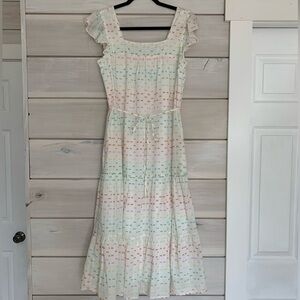 Draper James RSVP midi white cotton dress EEUC size Small